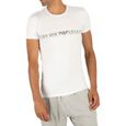 Emporio Armani Homme T-shirt avec logo méga, Blanc-1