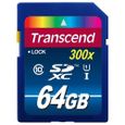 Carte mémoire SDHC Transcend TS64GSDU1 Ultra High Speed UHS-1 300X Classe 10 64 Go-1