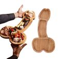Planche Apéritif Planche d'apéritif en bois composite en forme de trompette Plateau de plats cuisinés 24.3x12.5cm Abilityshop-1