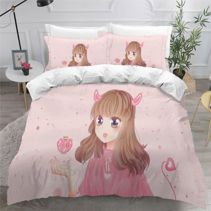 Housse De Couette 220X240 Manga Fille Adultes Parure De Lit 2 Personnes Housse De Couette 220X240 Manga Fille Adultes Parure De Lit 2 Personnes