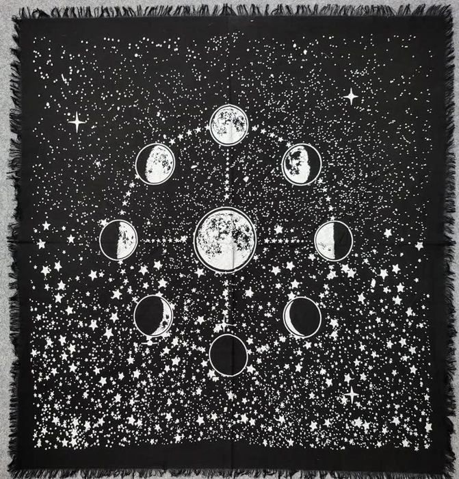 Tapis De Divination Pendule De Forme Carrée Nappe D'autel Tapis De Carte De Jeu De