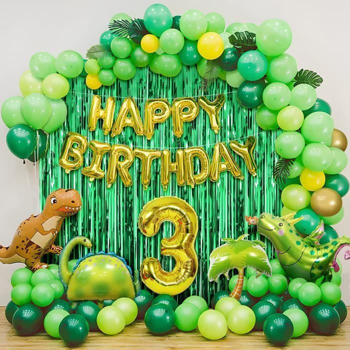 Ballon Anniversaire Dinosaure 3, Dinosaure Décorations 3 Anniversaire,  Ballon 3 An, Ballon Numéro 3 Vert, Ballon 3 Anniversaire Helium, Ballon  Anniversaire 3 Ans Garcon, Ballon Chiffre 3,Dinosaure : :  Loisirs créatifs