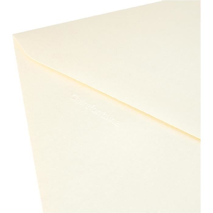 CLAIREFONTAINE - CLAIREFONTAINE Paquet De 20 Enveloppes 120g POLLEN 9x14cm. Coloris Jaune Soleil Disponible Chez FOMBI VERSAILLES