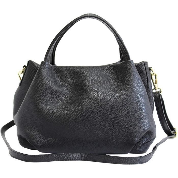 AmbraModa Sac Bandoulière Cuir Véritable Femme - Pochette Téléphone Portable Jusqu'à 7" - Élégant Et Pratique