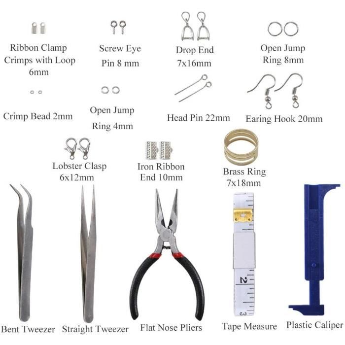 Kit de Fabrication de Bijoux Starter Kit de Réparation de Bijoux