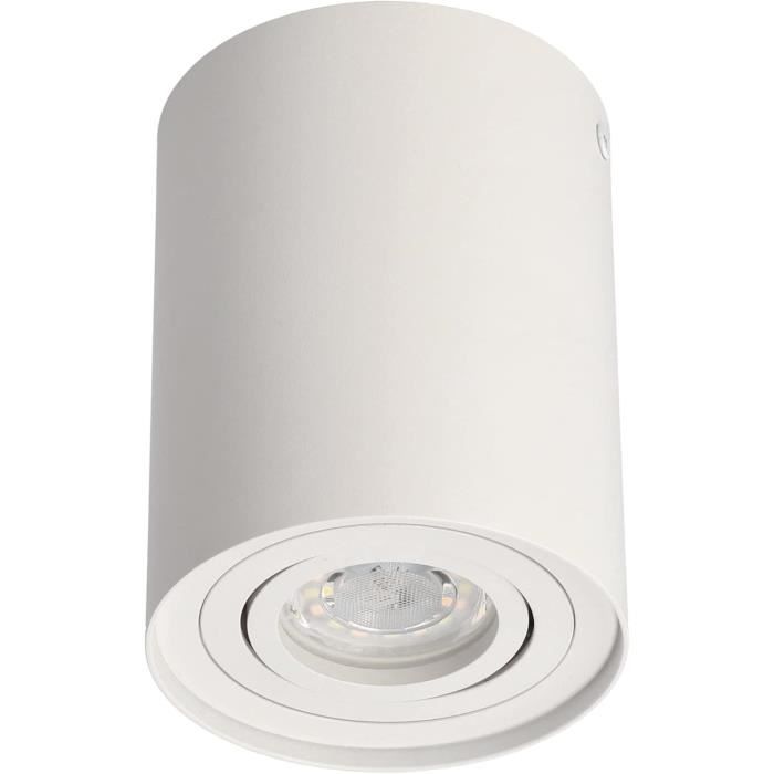 Spot simple en saillie SKAND 1 WHITE GU10 Luminaire plafonnier rond ...
