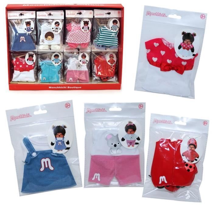 Selezione Boutique Fashion Per Bambola Monchhichi 20 Cm - Mantella Impermeabile Coccinella - Abbigliamento Per Giochi Di Ruolo