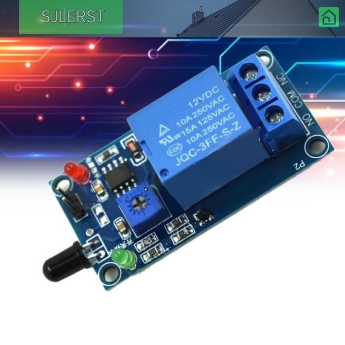 Sjlerst Module Dtecteur de Flamme IR Rglable Sensibilit Alarme Incendie  DC 12V - Cdiscount Au quotidien