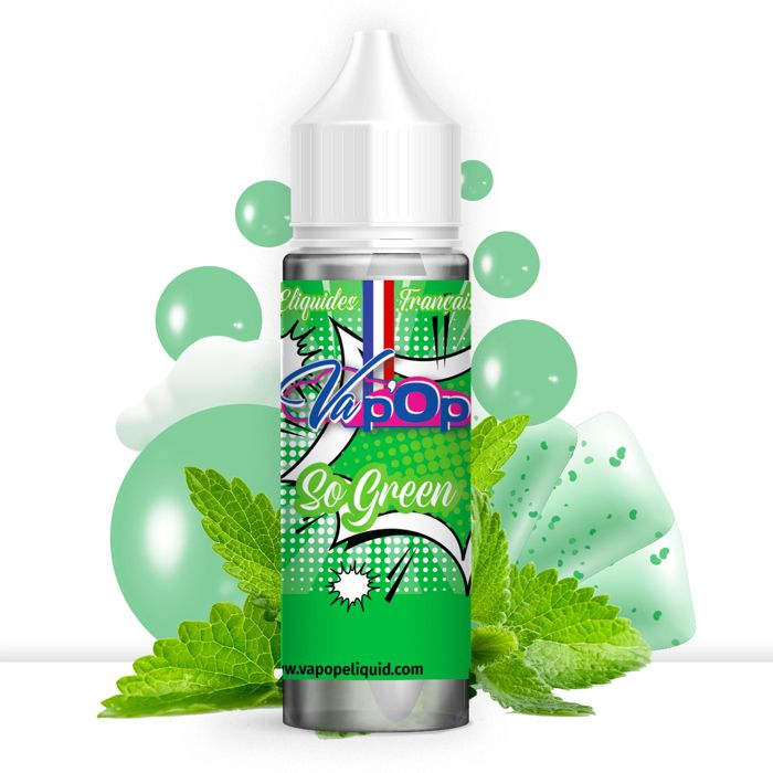 Eliquides 50ml CHLOROPHYLLE So Green Vap'Op 0mg + booster 10ml 19,9mg  (60ml)