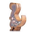 A -Tirelire en bois en forme de dinosaure, réservoir de stockage, cadeaux exquis, décoration pour la maison, le salon et la chambre-2