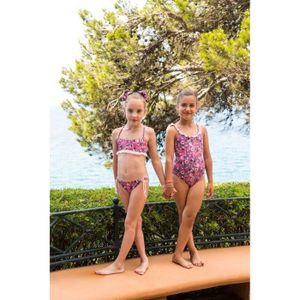 Maillot Bain Dos Nageur JIMJOOS Maillot De Bain Une Pièce Fille - Dos Nageur 3-10 Ans Rapide Séchage Maillot Bain Rapide Séchage