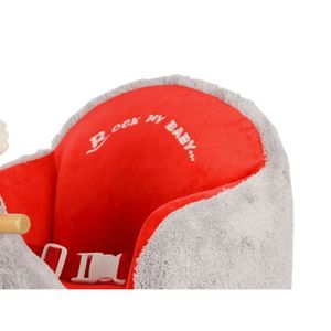 JOUET À BASCULE Dunjo® Cheval à bascule gris avec fauteuil,roulett