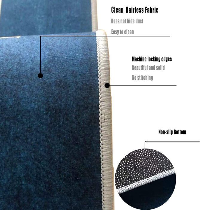 Tapis Couloir Long 40x120 Cm - Antidérapant, Lavable En Machine - Polyester, épaisseur 7 Mm - Pour Cuisine, Entrée, Salon