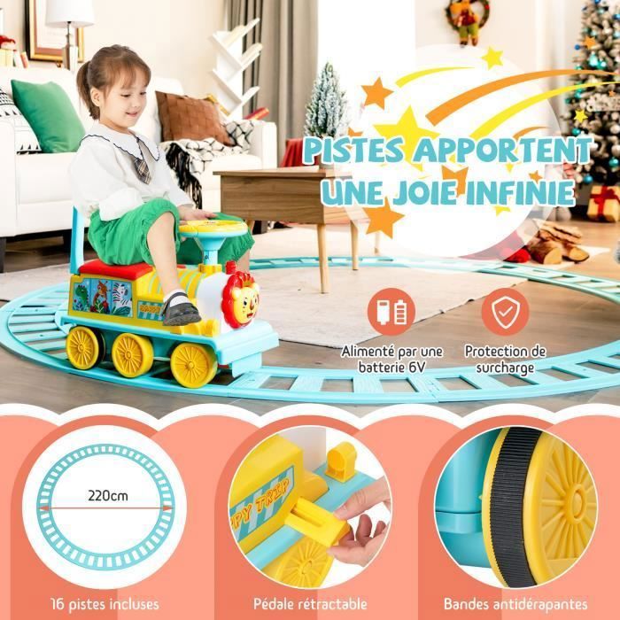 Train électrique Avec Accessoires Wdmiya Wooden Train, 113 Pieces Circuit Train Wood Electric Trainset For Children 421664
