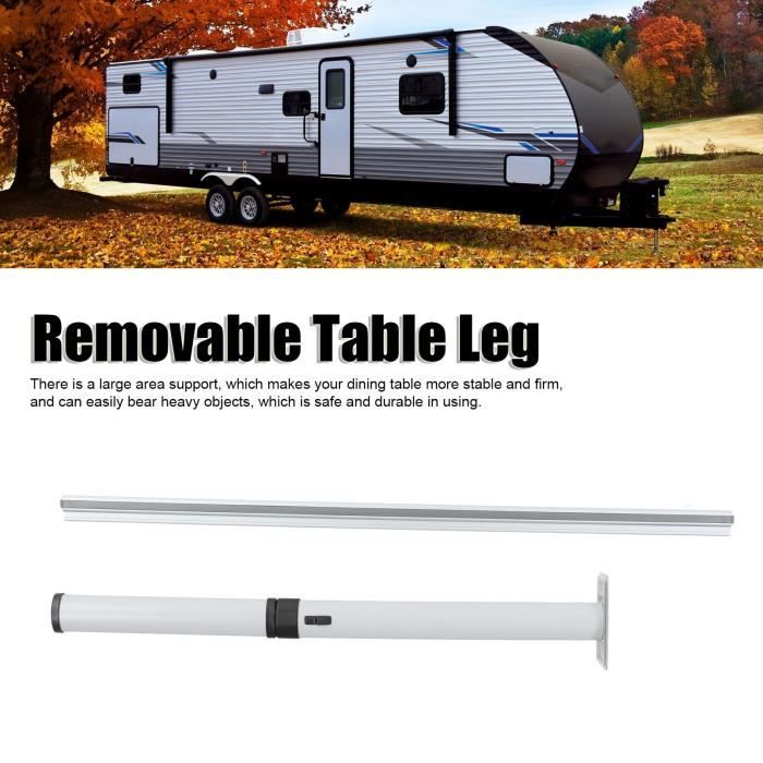 VGEBY support de table RV Pied de table amovible 430-745mm hauteur réglable  en alliage d'aluminium 3 sections pour camping-car - Cdiscount Maison