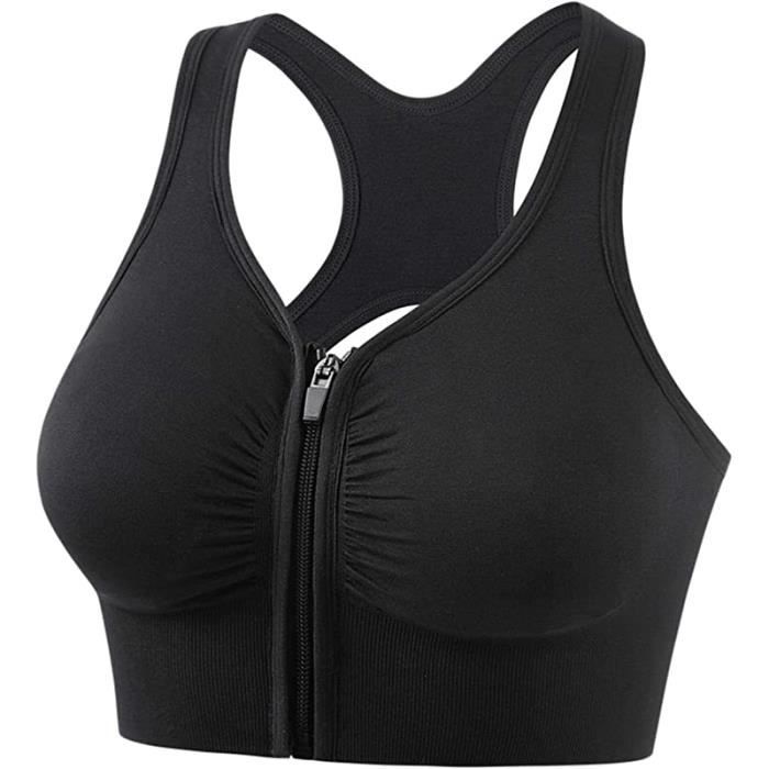 Soutien-gorge Sport Sans Armature - Fermeture Devant Dentelle - Confort Quotidien & Yoga