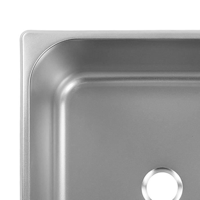Évier Acier Inoxydable Camping-car - 330x300x150mm, Vidange 40mm