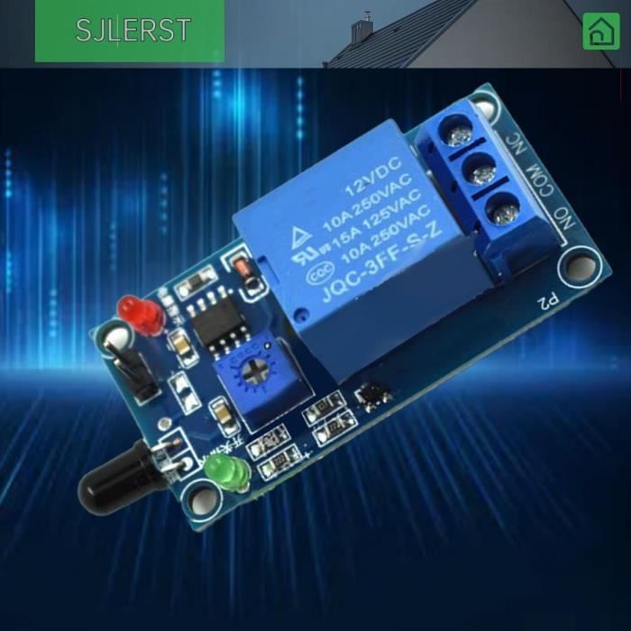 Sjlerst Module Dtecteur de Flamme IR Rglable Sensibilit Alarme Incendie  DC 12V - Cdiscount Au quotidien