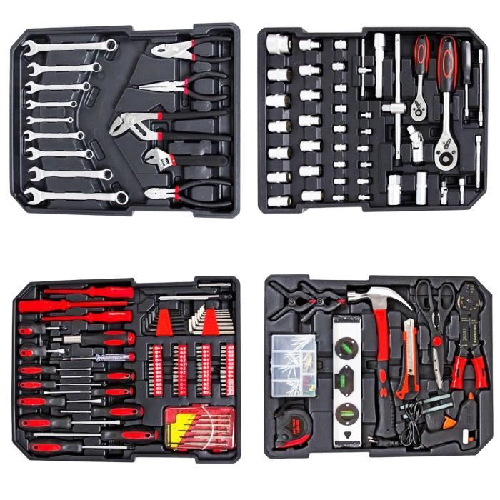 Malette à outils complète - Valise multi outils 399 pièces - Coffret outil  trolley - Cdiscount Bricolage