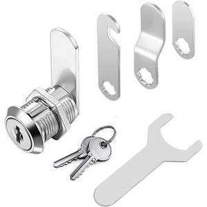 Serrure Coffre Caravane CR-MOESANCO - Type ZADI, Blanche, Avec 2 Clés, Pour Porte Épaisseur 35 Mm