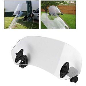 Extension Universelle Pare-Brise Moto - Déflecteur Spoiler Réglable Pour Pare-Brise 28cm (Petit Fumé)