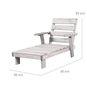 Chaise Longue De Jardin Inclinable Pliable, Charge Max 150 Kg