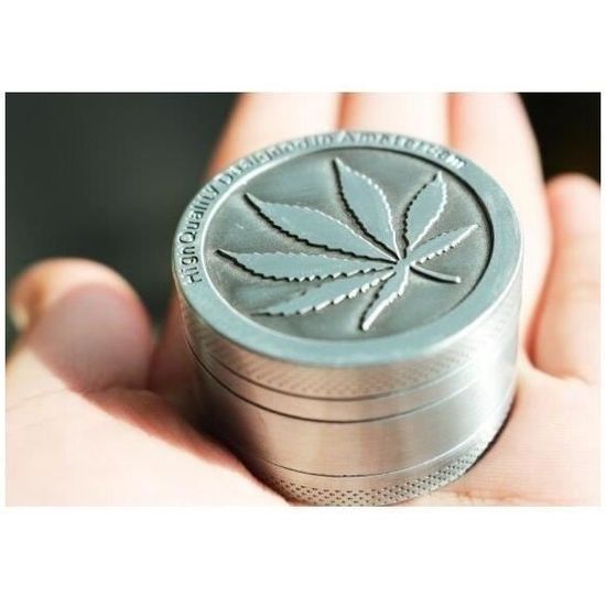 GRINDER MOULIN A HERBE TRANSPARENT 2 PARTIE DIAMETRE 50 MM