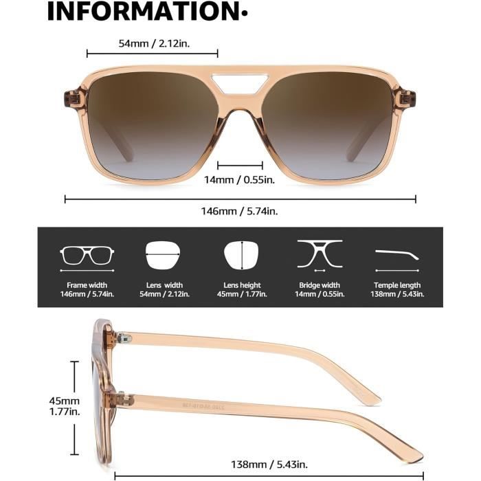 Lunettes De Soleil Polarisées CHEREEKI - UV400, Monture TR90 Flexible, Pour Homme Et Femme, Sport, Vélo, Conduite, Pêche