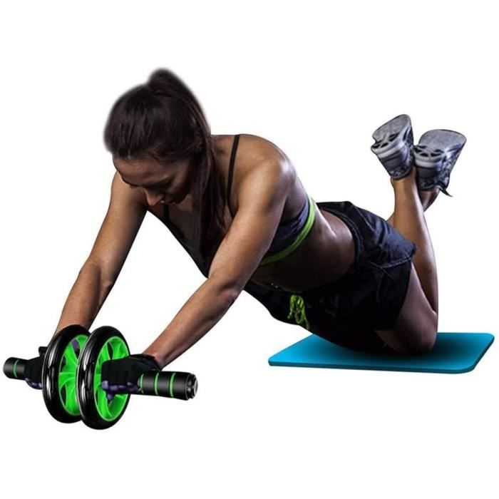 Roue Abdominale Mitavo Avec Tapis Genoux - Pour Musculation Abdo - Entraînement Fitness à Domicile