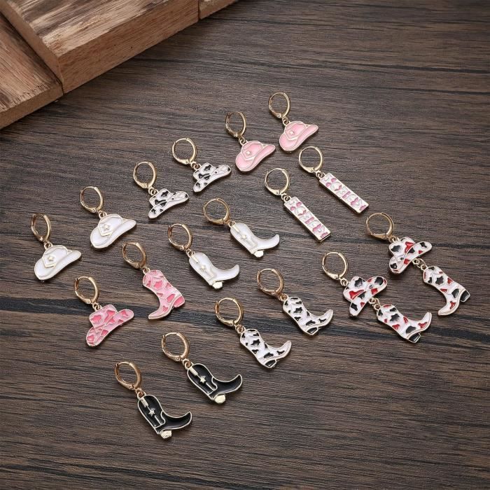 Boucles d'oreilles mini créoles bottes santiags - Rodéo Disco Roodoudou - Le petit Souk