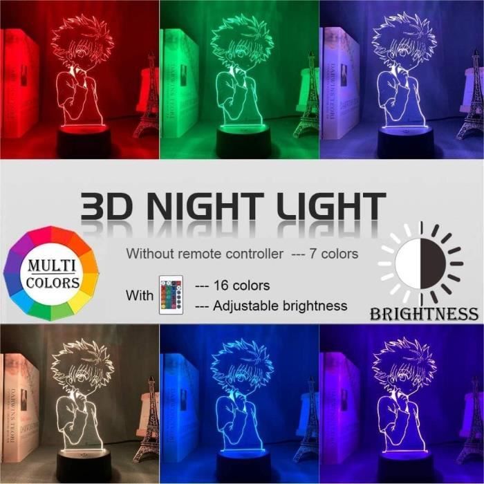 Hisoka-lampe nocturne à Vision 3D, thème Manga japonais, Hunter x Hunter,  nouveauté LED, cadeau de noël, idéal pour les Fans d'anime, décoration de  chambre à coucher, ✓ Meilleur prix au Maroc