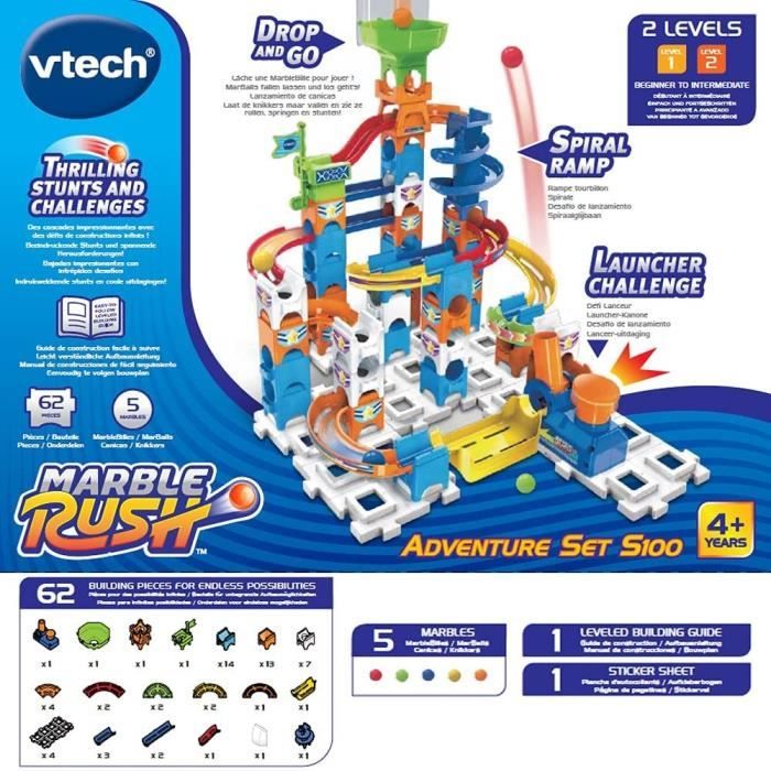 VTECH Circuit à billes - Marble Rush - Adventure set S100 pas cher 