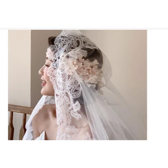 Voile De Mariée à 2 Niveaux - Ivoire - Longueur épaules (30cm+40cm) - Avec Pince - Tulle Doux - 5