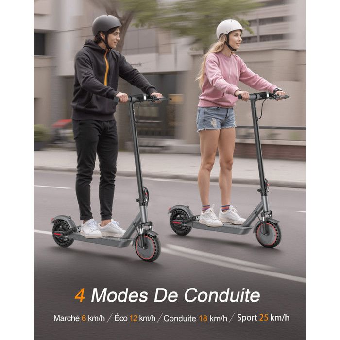 Cadre De Scooter électrique Geofought M7 - 11 Pouces - Alliage Aluminium Pliable - Noir