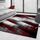 Tapis de salon rouge et noir