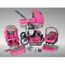 poussette trio leopard rose