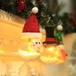 3pcs Bonhomme De Neige Père Noël Wapiti Lumineuse Boule Decoration Noel Lumineuse Interieur Suspendu Ornament