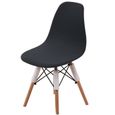 Housse de chaise salle à manger extensible pour 2 chaises scandinave tissu coussins d'assise elastique chaise deco, noir lot de-0