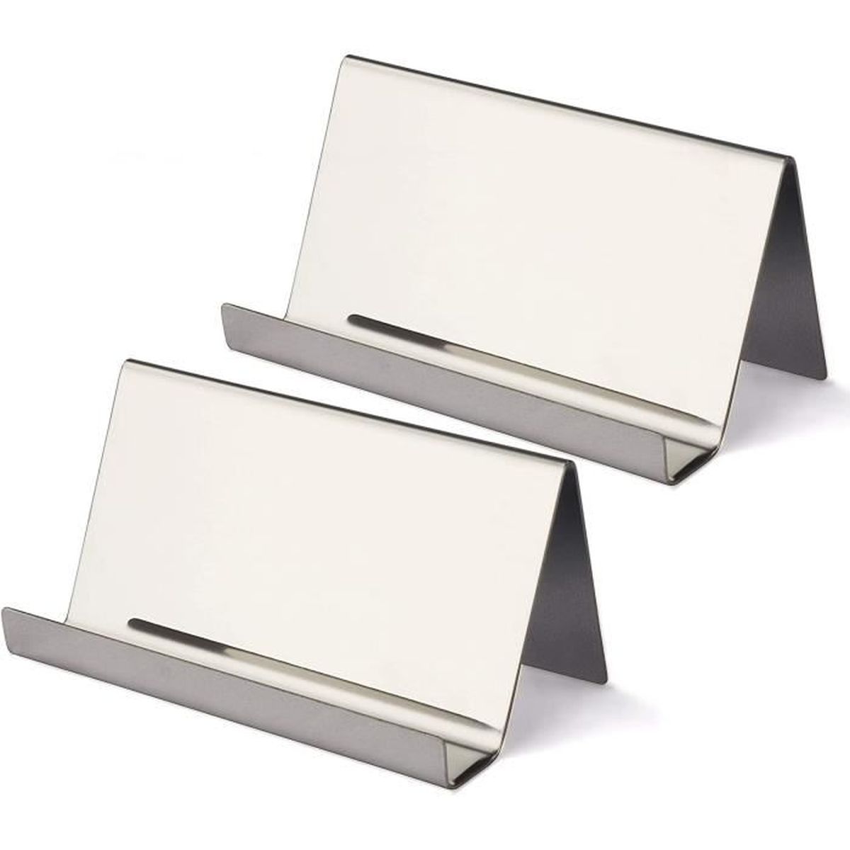 Presentoir Carte de Visite (Lot de 2) Support Carte de Visite en Acier
