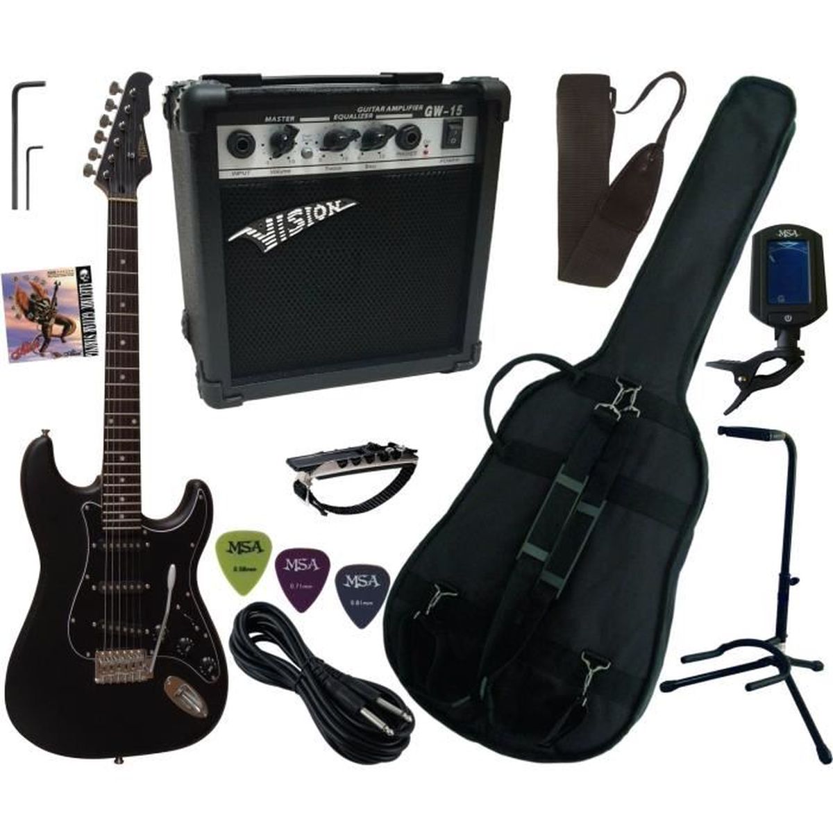 Homyl Accessoire De Violon Anti-d/érapage Kit Guitare Classique Noir