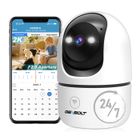 GENBOLT Caméra Surveillance Intérieure WiFi, IP Caméra 360° avec Détection Humaine,Alarme Nocturne Couleur pour Bébé et Animal
