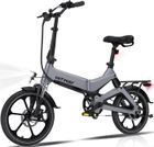 Vélo Électrique 16" Pliable HITWAY, 250W 36V 7,8Ah VAE d'assistance, Sans accélérateu - Gris