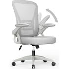 Chaise de Bureau Ergonomique BIGZZIA, Fauteuil de Bureau, Hauteur Ajustable, 50 x 50 x (92-102)cm, Poids Max 150kg, Gris
