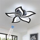 DELAVEEK Plafonnier LED - Style moderne - Luminaire Dimmable Avec Télécommande pour Chambre/Salon - 40W 3350 lumen Design à 5 LED - D60 Noir