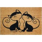 IDMAT Tapis coco naturel chats 40x60cm