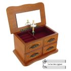 LUTECE CREATIONS Le lac des cygnes (P. I. Tchaïkovski) - Boîte à musique - bijoux musicale - coffret musical en bois avec ballerine dansante - 16053