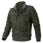 Blouson Hommes en Coton - MOBIGARLAN - Veste Col Standup - FBC167BBB - Vert