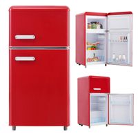 Réfrigérateur mini congélateur haut - 2 portes 92 L (21+31) - L 45cm x H 91cm - Rouge