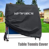 Housse de Protection Pour Table de Ping-Pong Etanche Durable en Nylon 210D 165x70x185cm