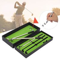 Cadeau de golf Mini Boîte de Practice avec Stylos de Club de Golf Balles Drapeau Cadeau Décor de bureau